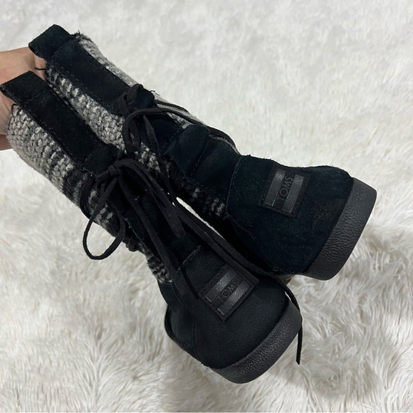 Toms Nepal suede leather knit and sherpa lined boots woman’s 7.5 - Picture 6 of 10